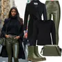 Leather leggings outfits Zelena za dame image