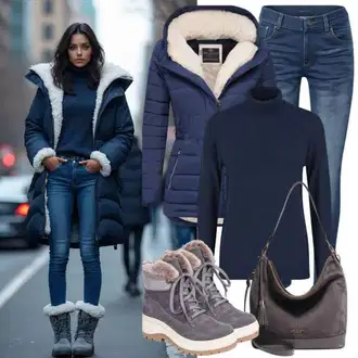 outfit mit Temno modra Napihnjena Jakna/Kratka Jakna/Box jakna/Jakna 2v1/Crop Jakna/Trajnostna Jakna/Prehodna Jakna/Puhovka/Zimska Jakna/Prešita Jakna/Obrnljiva Jakna The North Face "Zimski Videz"