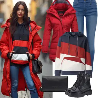 Zima outfit mit Črna Superga Zimske superge/Zimski gležnjar/Škornj za Sneg/Oblazinjeni škorenj/Zimski škornj iz jagnječje kože primohurt "Zimski videz"