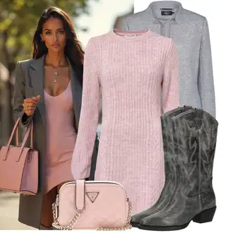 Outfity na zimu s Fialová/Růžová About You "Zimní outfit pro volný čas"