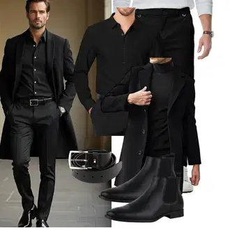 Business Outfits mit Schwarz/Beige Elegancity, Schwarz/Grau "Business Outfit"