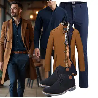 Business Outfits Winter mit Braun/Beige PRIJOUHE "Business Outfit"