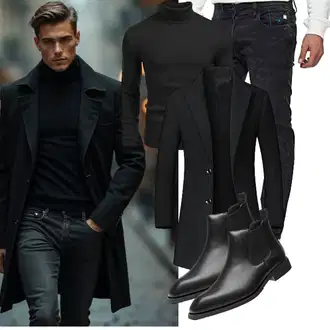Business Outfits mit Schwarz/Dunkelgrau ECDAHICC "Business Outfit"