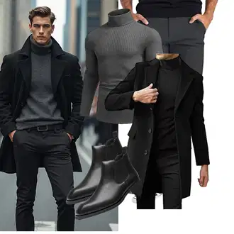 Business Outfits mit Dunkelgrau/Schwarz/Dunkelblau/Hellgrau BlauerHafen, Schwarz/Grau "Business Outfit"