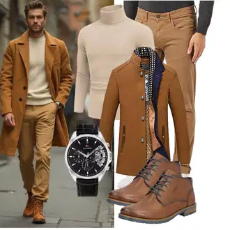 Outfit mit Braun/Beige PRIJOUHE "Business Outfit"