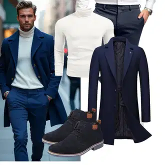 Business Outfits Winter mit COOFANDY, Dunkelblau/Blau Allthemen "Business Outfit"