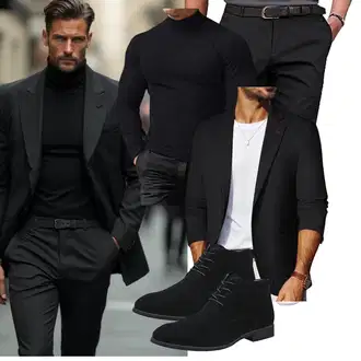 Business Outfits mit Schwarz/Dunkelgrau/Khaki Meilicloth "Business Outfit"