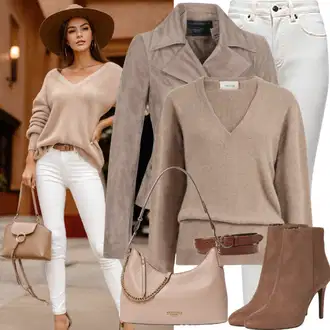Chic outfity "Chladnější vzhled pro jaro"
