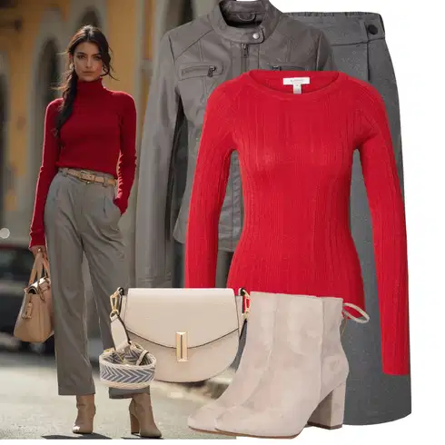 Kombinace Šedá/Světle šedá/Tmavě šedá Široká Kalhoty/3/4 Kalhoty/Culotte Kalhoty/Mušelínové kalhoty/Palazzo Kalhoty/Plisovaná kalhoty/Kožená Pánská Bund JdY kombinovat s Šedá/Béžová/Hnědá Bunda z Umělé Kůže/Motorkářské Bund/Kožené Bund/Jezdecká Bunda/Motorkářská Bunda Only