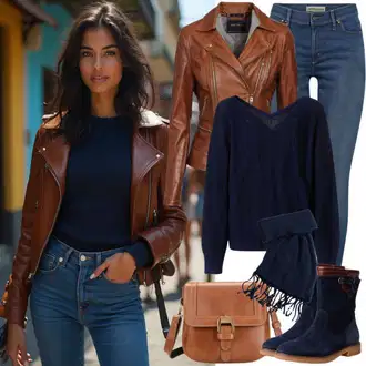 Eleganten outfit mit Bež/Rjava Torba za čez ramo/Torbica za čez ramo/Torba za čez ramo/Torbica za okrog pasu/Mini torbica/Torbica za okrog pasu/Billfold/Satchel torba mmc studio "Cool pomladni outfit"Look: Eleganten, Italijanska, Fancy, Western, Vintage, Klasična, Boho, Plemenita, Premij