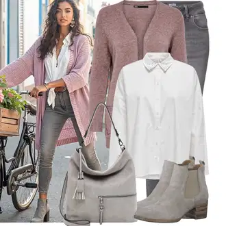 Outfit sa Bež/Smeđa Chelsea Gležnjača/Podstavljena Gležnjača/ljetna gležnjača Tamaris "Moderna kombinacija za slobodno vrijeme"