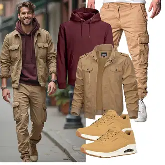 Outfit mit Braun KEFITEVD "Freizeit Outfit"