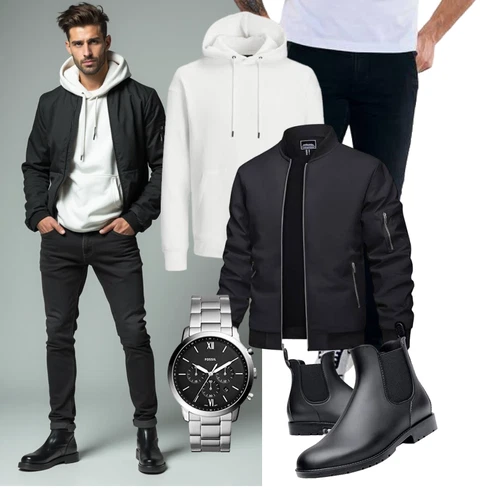 Baseball Dunkelgrau/Schwarz/Grau Jacke mit Seitlichem Reißverschluss/FliegerJacke/FrühlingsJacke/CollegeJacke/NylonJacke/BomberJacke TACVASEN kombinierenLook: Baseball, Fußball, Tennis, Laufen, Freizeit, Reiten, Joggen