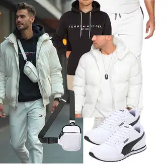 Elegant Outfit mit Weiß/Creme/Grau/Khaki Boyfriend Hose/BügelfaltenHose/SportHose/Cargo-JoggingHose/Capri/Jogger Hose JMIERR "Freizeit Outfit"Look: Classic, Moderne, Sportlich, Goa, Stil, Unisex, Skater, Hip Hop, Techno, Casual, Streetwear, Nahtlos, Smart Casual, Elegant, Ausgefallene, Old Money
