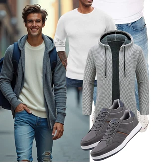 Elegant Abendessen Winter Outfit mit COOFANDY "Freizeit Outfit"Look: Boyfriend, Casual, Classic, Elegant, Schlichte, Büro, Stil, Business, Dad, Vatertag, Abendessen, Bar, Wasen, Date