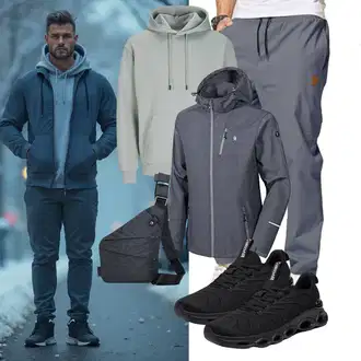 Esthetische Outfit mit Grün/Hellgrau/Grau/Hellgrün/Blau/Hellblau Ausgefallener Hoodie/Sport Hoodie/Hoodie/Oversize Hoodie/Unisex Hoodie Jack & Jones "Freizeit Outfit"Look: Rad, Skater, Unisex, Rap, Oversize, Esthetische