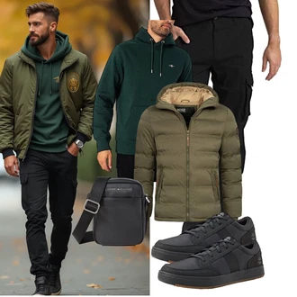 Outfit mit DunkelGrün/Grün Kapuzenpullover/Sport Sweatshirt/Strick Hoodie/Vintage Hoodie/Unisex Hoodie/Sport Hoodie/Hoodie/Ausgefallener Hoodie GANT "Freizeit Outfit"
