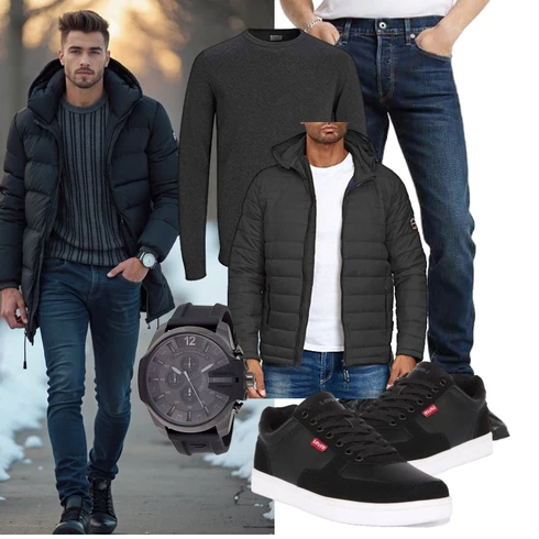 Dunkelgrau/Grau/Hellgrau/Schwarz Winterjacke/Hybridjacke/Daunenjacke/Kunstfaserjacke/Kapuzenjacke/Puffer Jacke/Isolationsjacke/Thermojacke Indicode kombinieren