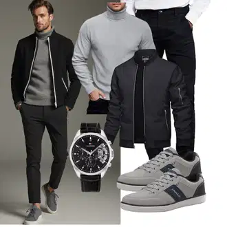 Date Winter Outfit mit COOFANDY "Freizeit Outfit"Look: Vatertag, Party, Schule, Wasen, Date