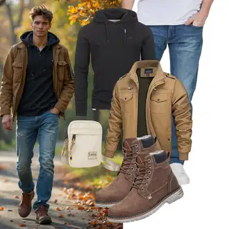 Outfit mit Dunkelbraun/Braun/Khaki/Grau/Dunkelgrün Winter Stiefel/SchnürStiefel/Herren Lederschuhe/Wasserfester Schuh/Sicherheitsschuh/Winter Stiefelette/Wasserdichter Stiefel/Gefütterte Stiefelette/Klassischer Stiefel Mishansha "Freizeit Outfit"