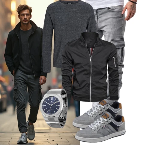Baseball Schwarz/Dunkelgrau/Grau FrühlingsJacke/SommerJacke/NylonJacke/FliegerJacke/Jacke mit Seitlichem Reißverschluss/BomberJacke/Leichte Jacke Shuanghao kombinierenLook: Baseball, Fitness, Wandern, Arbeits, Freizeit, Trekking, Joggen, Airsoft