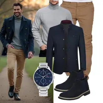 Date Winter Outfit mit COOFANDY "Freizeit Outfit"Look: Vatertag, Party, Schule, Wasen, Date