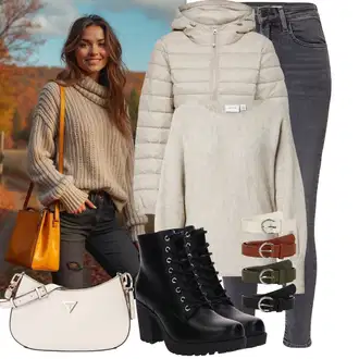 Kombinacije s čizmama sa Crna Poslovna Obuća/Cipela s ručnikom/kožena cipela/Chelsea Gležnjača/Motociklistička čizma About You "Lijepi proljetni outfit"