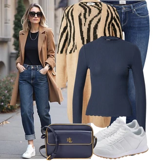 Outfit s Oranžová/Hnědá/Béžová/Bílá/Krémová Pohodlná Bota/Bezpečnostní bota/Lodička s Přezkou/Teniska s dírkovaným vzorem/Tenisky s Bočním Zipem/Bota Na Pěší Turistiku/Nízká Teniska/Teniska na platformě/Zdravotní bota Skechers "Stylový look na jaro"