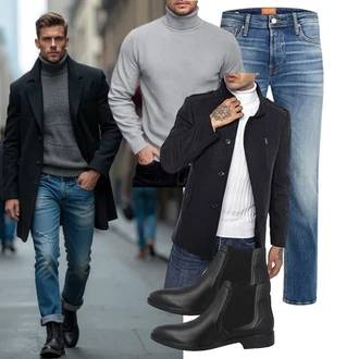 Date Winter Outfit mit COOFANDY "Freizeit Outfit"Look: Vatertag, Party, Schule, Wasen, Date