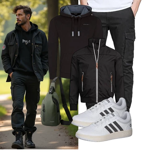 Schwarz Sportjacke/Schlupfjacke/Frühlingsjacke/Bomberjacke/Sommerjacke/Windbreaker Jacke/Nylonjacke/Jacke mit Seitlichem Reißverschluss Indicode kombinieren