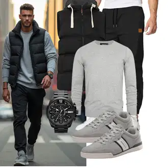Outfit mit OutdoorWeste b BLEND "Freizeit Outfit"