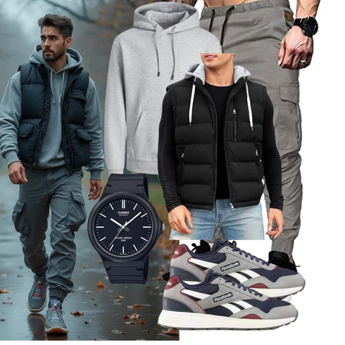 Khaki/HellGrau/Grau/Dunkelgrün Freizeithose/Sporthose/Jogger Hose/Funktionshose/Cargohose/Cargo-Jogginghose/Hemd Capri/Cargo Short Elegancity kombinieren