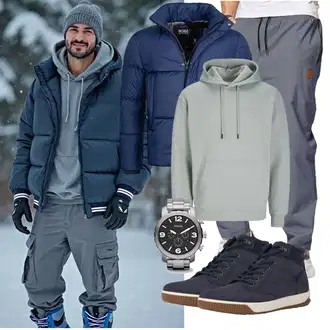 Esthetische Outfit mit Grün/Hellgrau/Grau/Hellgrün/Blau/Hellblau Ausgefallener Hoodie/Sport Hoodie/Hoodie/Oversize Hoodie/Unisex Hoodie Jack & Jones "Freizeit Outfit"Look: Rad, Skater, Unisex, Rap, Oversize, Esthetische