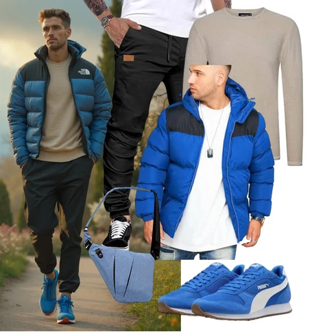 Blau/Hellblau SommerdaunenJacke/SkiJacke/WinterJacke/KapuzenJacke/DaunenJacke/Puffer Jacke Behype kombinieren