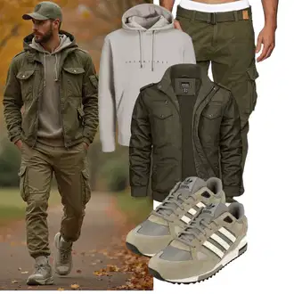 Outfit mit Braun/Khaki/Grau/Beige Damen Pullover/Vintage Hoodie/Ausgefallener Hoodie/Sport Hoodie/Oversize Hoodie/Hoodie/Unisex Hoodie/Kapuzenpullover Jack & Jones "Freizeit Outfit"