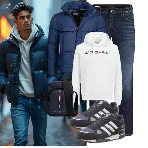 Dunkelblau/Blau Thermojacke/Isolationsjacke/Sommerdaunenjacke/Kunstfaserjacke/Winterjacke/Puffer Jacke/Daunenjacke Indicode kombinieren