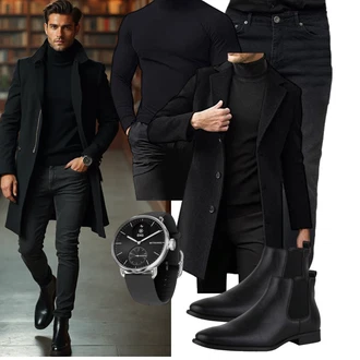 Steampunk Outfit mit Schwarz/Grau "Freizeit Outfit"Look: Casual, Oversize, Vintage, Schick, Rad, Stil, Business, Büro, Steampunk, Moderne, Elegant, Smart Casual