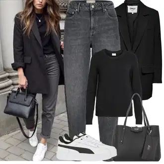 Outfit s Černá/Růžová/Béžová Boyfriend Sako/Kožená Pánská Bund/Kožená bunda pro muže/Kožená bunda/Oversize Sako Only "Jarní Outfit"