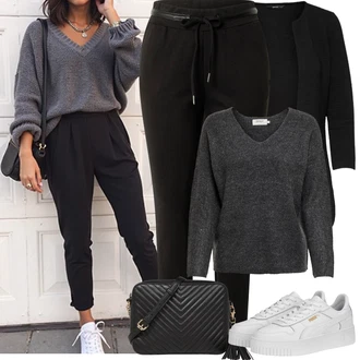 Carina Outfit sa Bijela/Bež Nekategorizirano/Tenisica s platformom Puma "Proljetni Outfit"