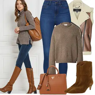 Outfit s Modrá/Světle modrá/Tmavě modrá Džínové Legíny/Jeggings Noisy may "Jarní Outfit"