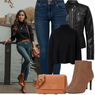 Ležerno Outfit sa Plava/Tamnoplava/Svjetloplava Traper Tajice/Jeggings/Skinny Hlače Only "Proljetni Outfit"Look: Rap, Stil, moderne, cool, klasický, Besprijekorno, Ležerno, Običan, Old Money