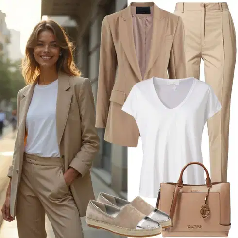 Kombinace Béžová/Khaki Kalhoty se Štěrbinou/Úzká Kalhoty/Ležérní Kalhoty/Obleková Kalhoty/Twillová Kalhoty/Business Kalhoty/Kalhoty s Vysokým Pasem/Skinny Kalhoty B.young