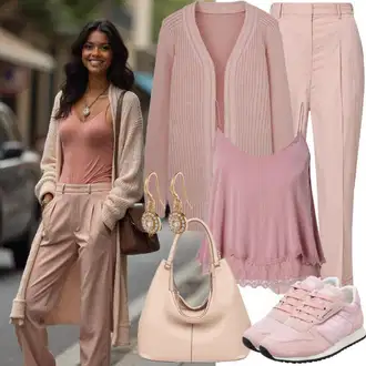 Outfit s Růžová Skate Bota/Úzká teniska/Vintage teniska/Letní tenisky/Teniska se zapínáním na suchý zip/Nízká Teniska Adidas Originals "Jarní outfit"