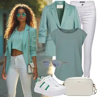 Outfity pro léto Vintage s Růžová/Zlatý/Žlutá/Hnědá Sluneční Brýle/Brýle temu "Jarní outfit"Look: 80tá léta, Rad, Romantický, Krásný, Vintage, Old Money, Cool, Retro