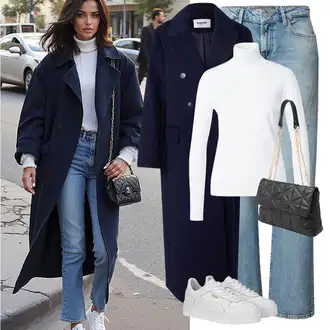 Outfity na podzim Estetika s Bílá/Béžová Teniska na platformě Puma "Perfektní na zimu"Look: Estetika, Cool, Extravagantní, Hip Hop, Skater, Techno