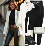 Černé Krátké Gumové Kotníkové Boty Outfity image