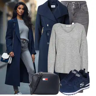 Outfity na zimu s Modrá/Tmavě modrá/Světle modrá Teniska teddy/Letní Tenisky/Teniska se zapínáním na suchý zip/Úzká Teniska/Nízká Teniska/Vintage Teniska Skechers "Praktický vzhled"