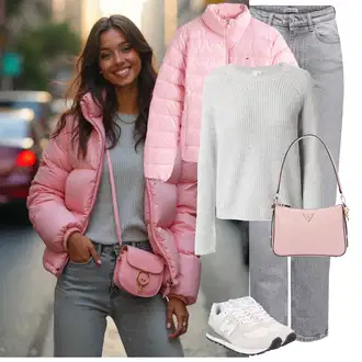 Outfit s Šedá/Krémová/Bílá/Béžová Sport Tenisová bota/Gymnastická bota/Běžecká bota/Bota na fitness New Balance "Stylový zimní outfity"