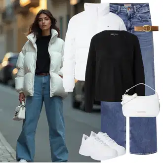 Kombinacije za zabavu Sportski sa Bijela/Krem Obuća za trening/Tenisica za fitness/Tenisica za tenis/cipela za trčanje/gimnastička papuča Puma "Savršen za zimu"Look: Transparentan, 90-ich, Sportski, Steampunk, Estetika, Unisex, Pametno ležerno