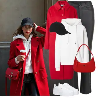 Materijal koji upija znoj Outfit sa Bijela/Krem Nekategorizirano Cars Jeans "Moderan zimski outfit"